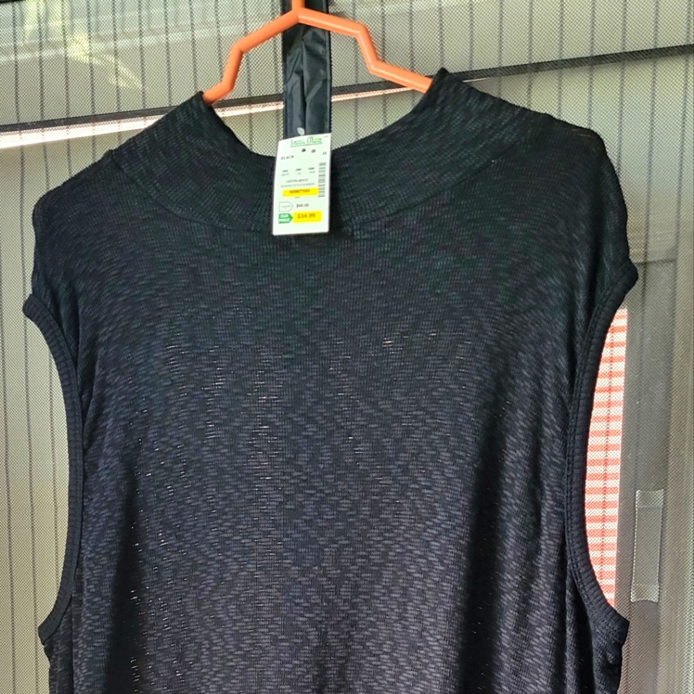 Brand new Black sleeveless shirt dress